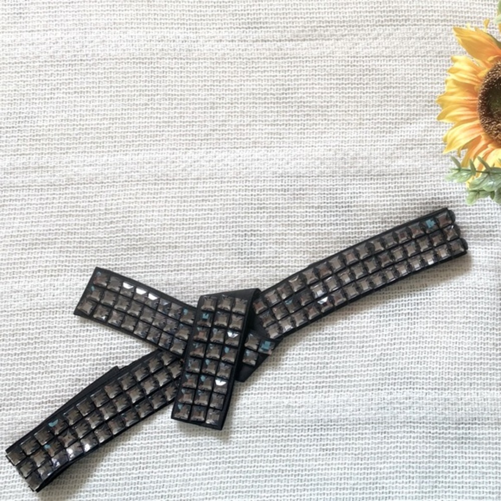 BCBG MAXAZRIA BLACK DIAMOND BELT | SZ‎ L